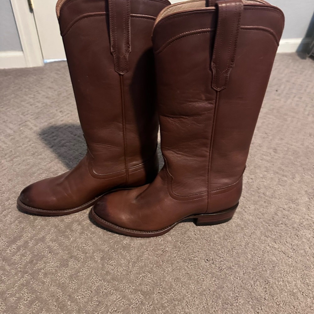 Brown Leather Cowboy Boots